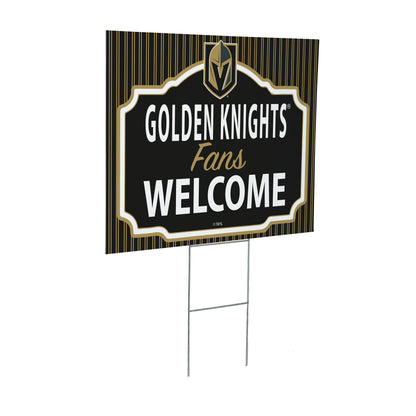 Las Vegas Golden Knights Coroplast Yard Sign, "Fans Welcome"