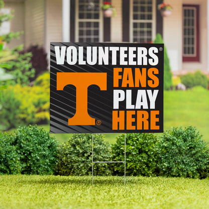 University of Tennessee Coroplast Yard Sign "Fans Play Here"