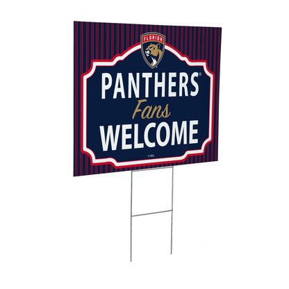 Florida Panthers Coroplast Yard Sign, "Fans Welcome"