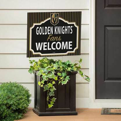 Las Vegas Golden Knights Coroplast Yard Sign, "Fans Welcome"