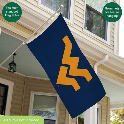 West Virginia University Single Sided Estate Flag with 2 Grommets, 3'x5'