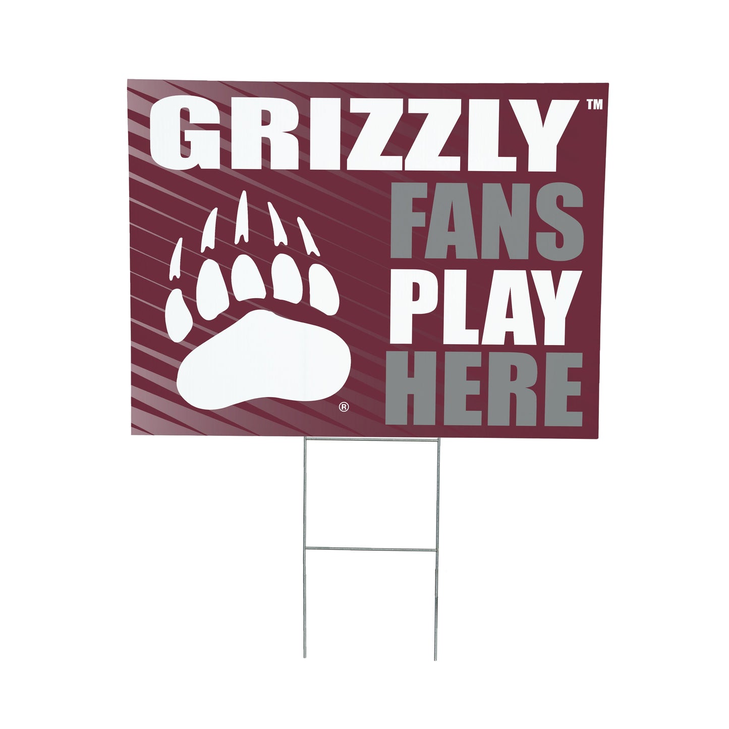 University of Montana Coroplast Yard Sign "Fans Play Here"