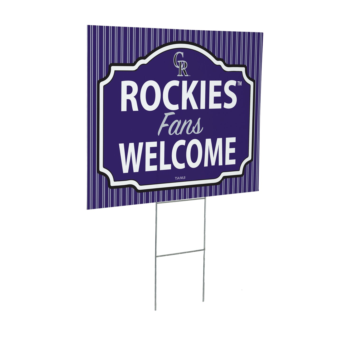 Colorado Rockies Coroplast Yard Sign, "Fans Welcome"