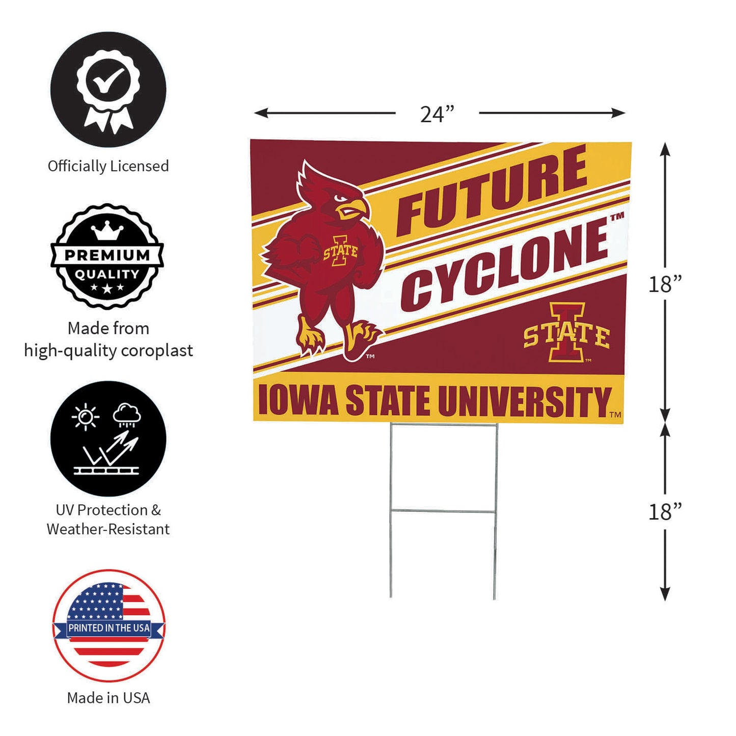 Iowa State University Coroplast Yard Sign, Future Student