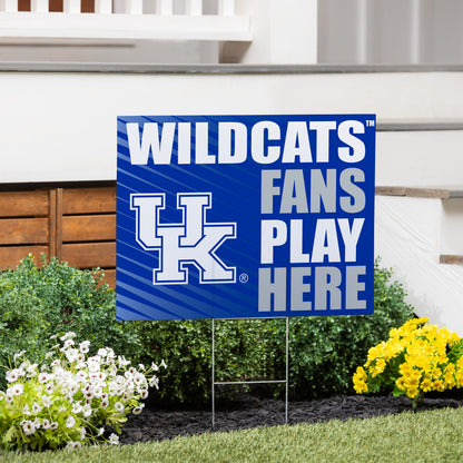 University of Kentucky Coroplast Yard Sign "Fans Play Here"