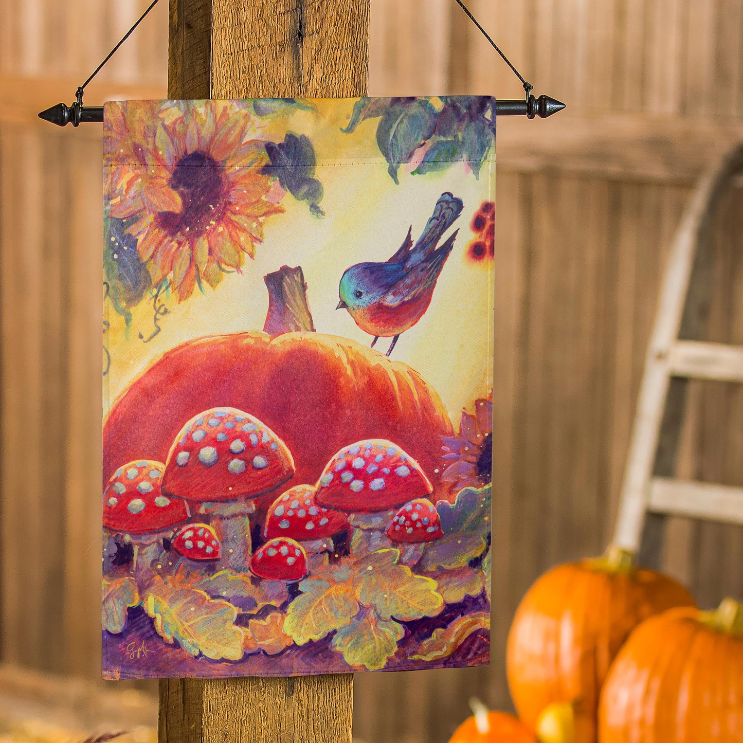 Autumn Light Suede Garden Flag