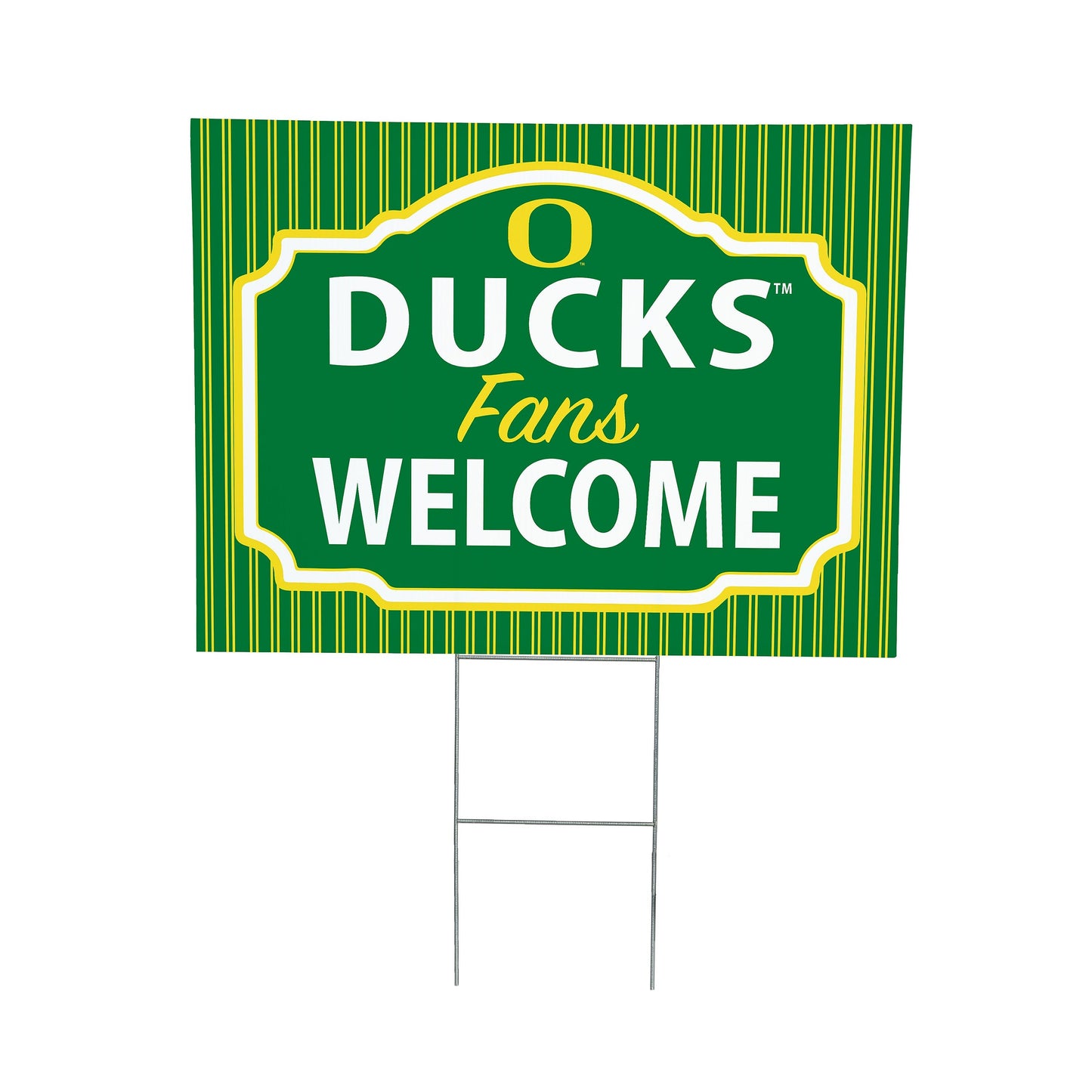 University of Oregon Coroplast Yard Sign, "Fans Welcome"