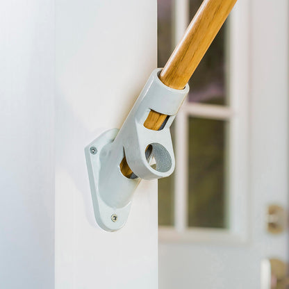 2-Position Cast Iron House Flag Bracket, White