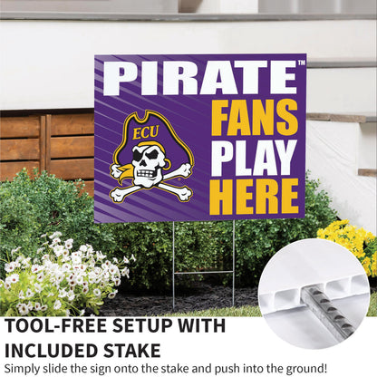 East Carolina University Coroplast Yard Sign "Fans Play Here"