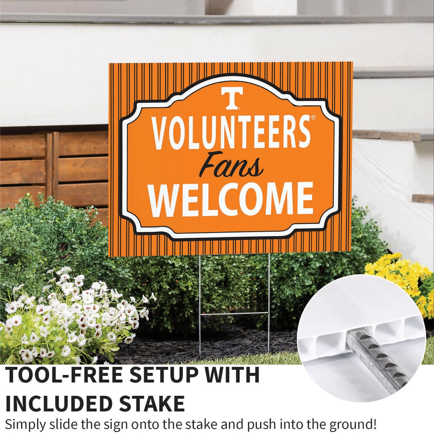 University of Tennessee Coroplast Yard Sign, "Fans Welcome"