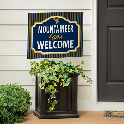West Virginia University Coroplast Yard Sign, "Fans Welcome"