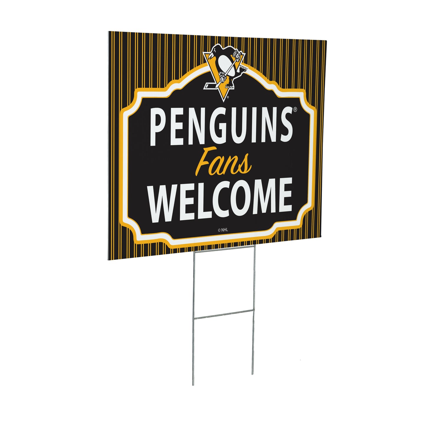 Pittsburgh Penguins Coroplast Yard Sign, "Fans Welcome"