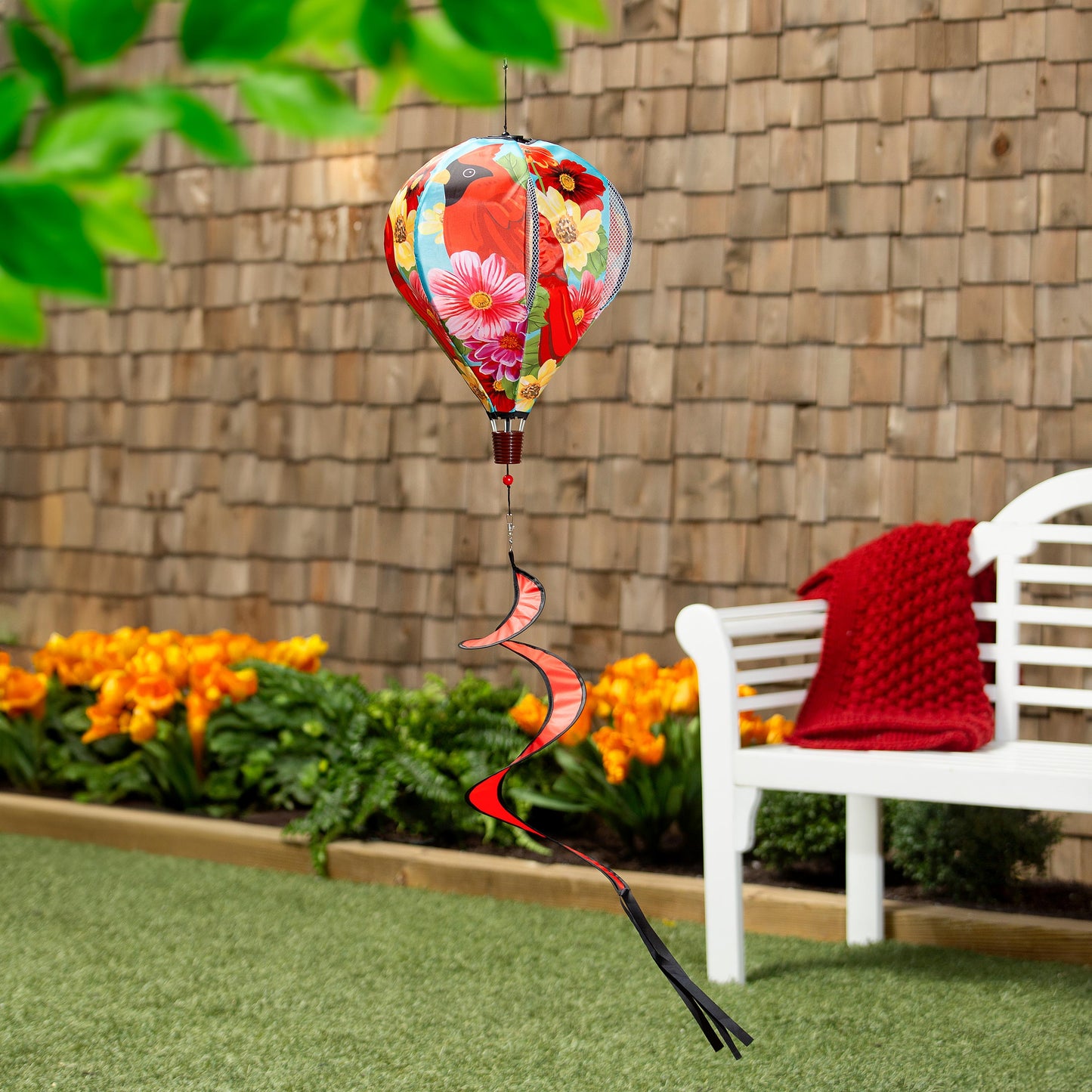 Bold Florals and Cardinal Balloon Spinner