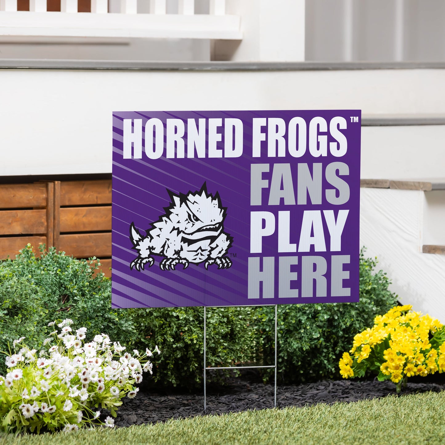 Texas Christian University Coroplast Yard Sign "Fans Play Here"
