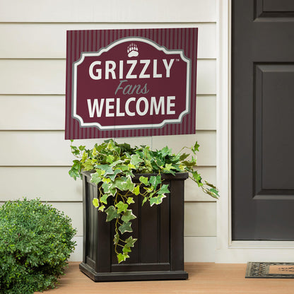 University of Montana Coroplast Yard Sign, "Fans Welcome"