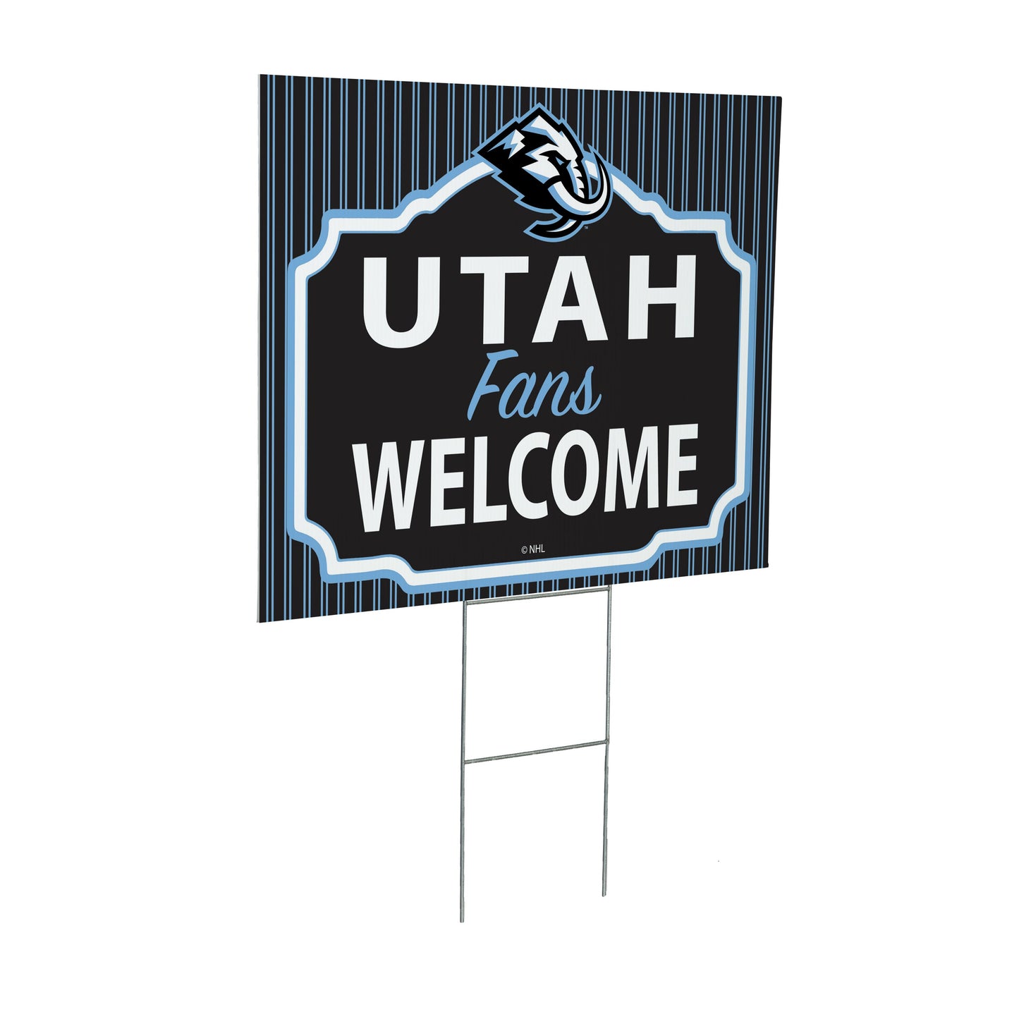 Utah Mammoth Yard Sign, "Fans Welcome"