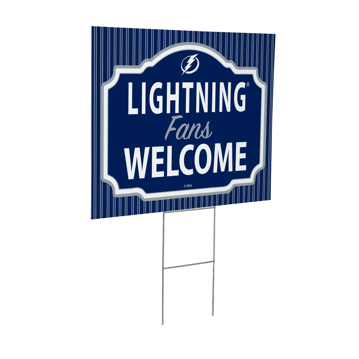 Tampa Bay Lightning Coroplast Yard Sign, "Fans Welcome"