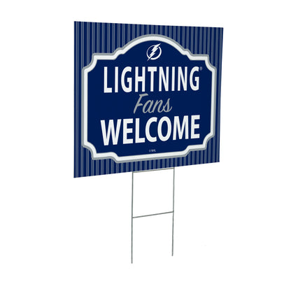 Tampa Bay Lightning Coroplast Yard Sign, "Fans Welcome"
