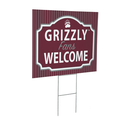 University of Montana Coroplast Yard Sign, "Fans Welcome"