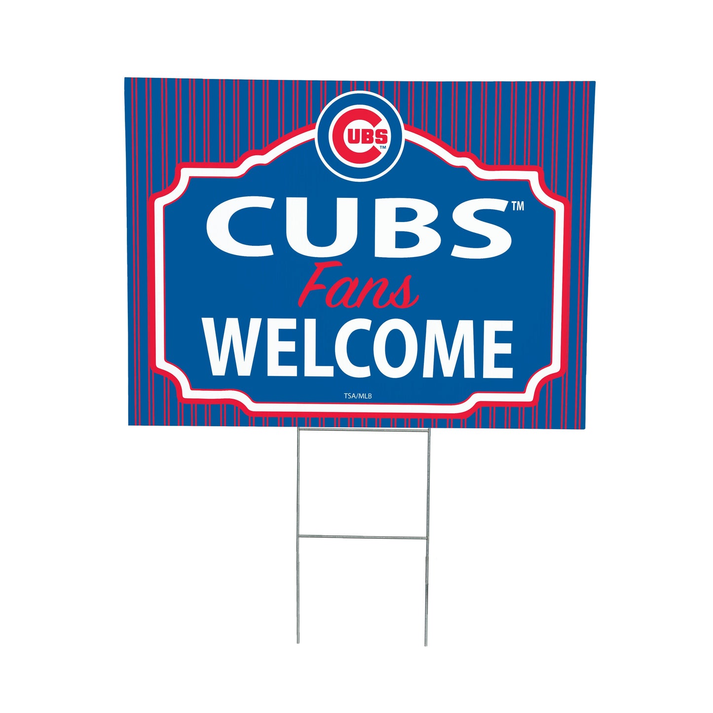 Chicago Cubs Coroplast Yard Sign, "Fans Welcome"