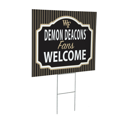 Wake Forest University Coroplast Yard Sign, "Fans Welcome"
