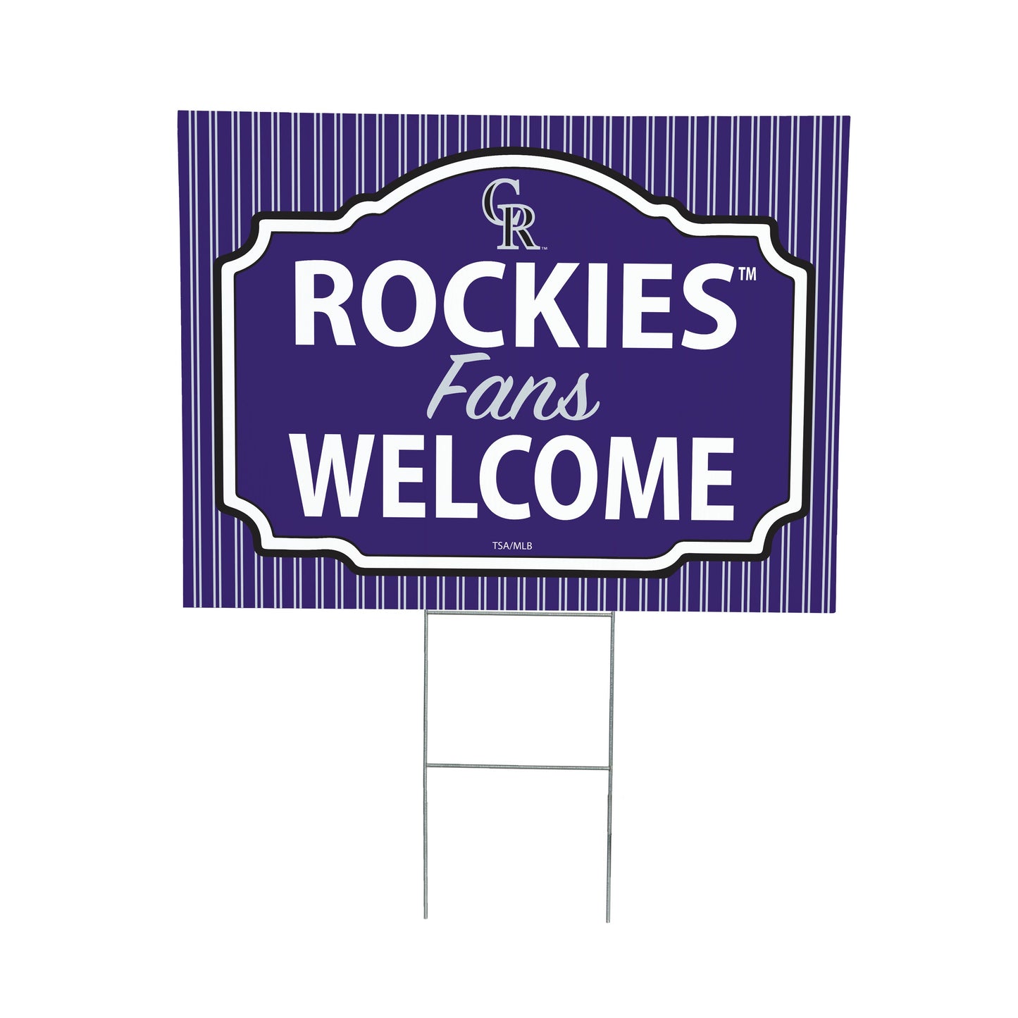 Colorado Rockies Coroplast Yard Sign, "Fans Welcome"