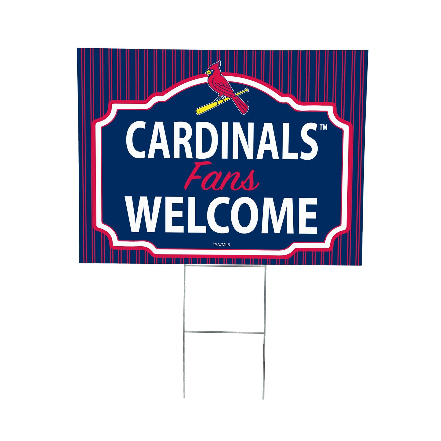 St Louis Cardinals Coroplast Yard Sign, "Fans Welcome"