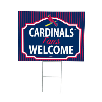 St Louis Cardinals Coroplast Yard Sign, "Fans Welcome"