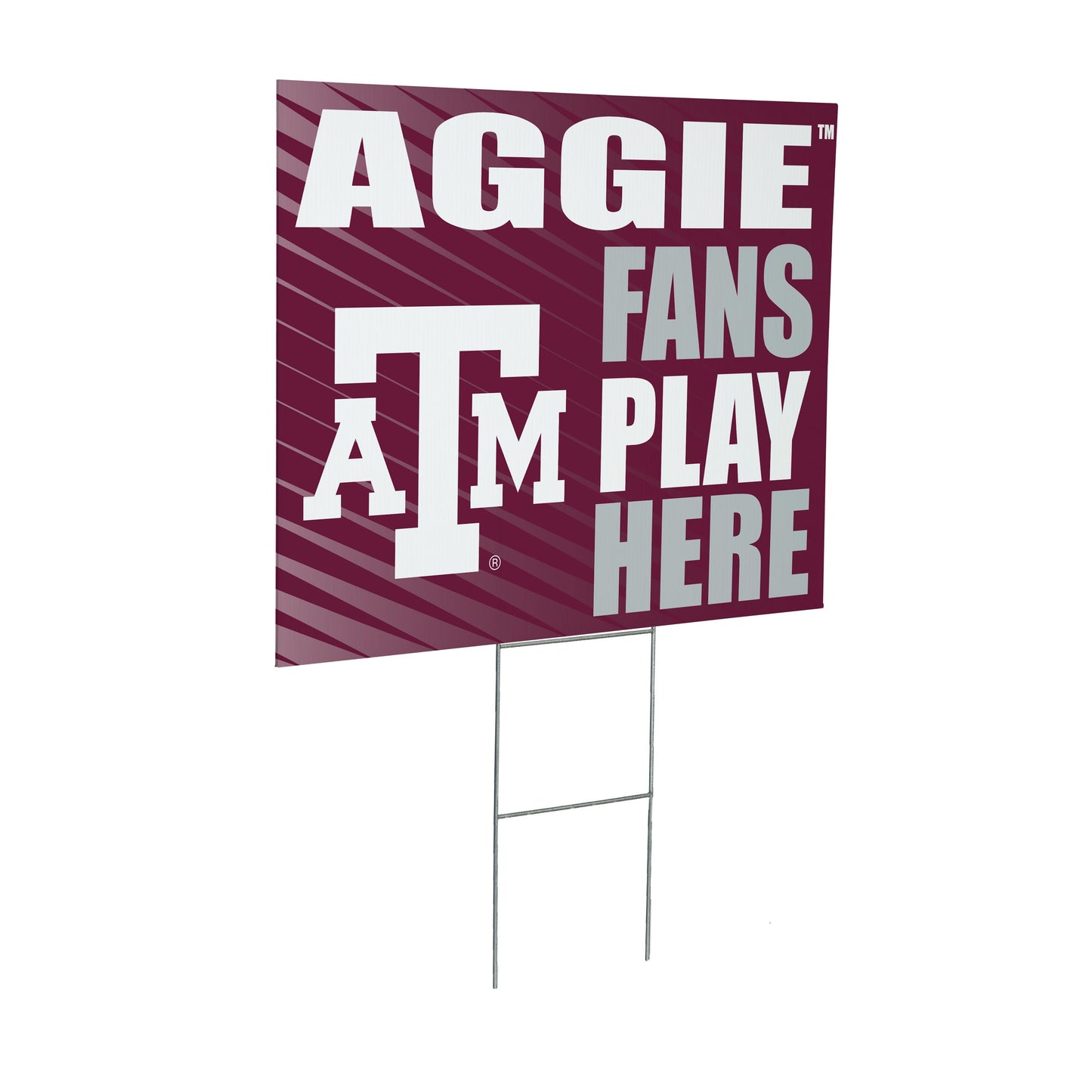 Texas A&M Coroplast Yard Sign "Fans Play Here"