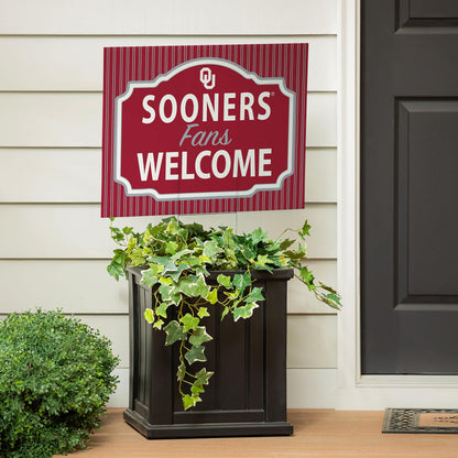 University of Oklahoma Coroplast Yard Sign, "Fans Welcome"