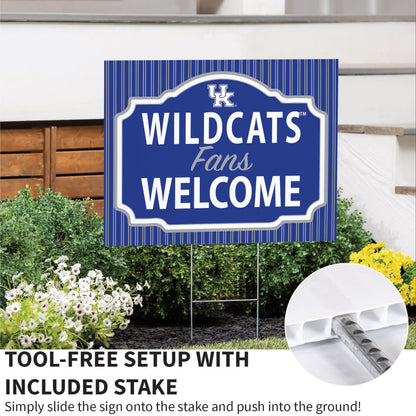 University of Kentucky Coroplast Yard Sign, "Fans Welcome"