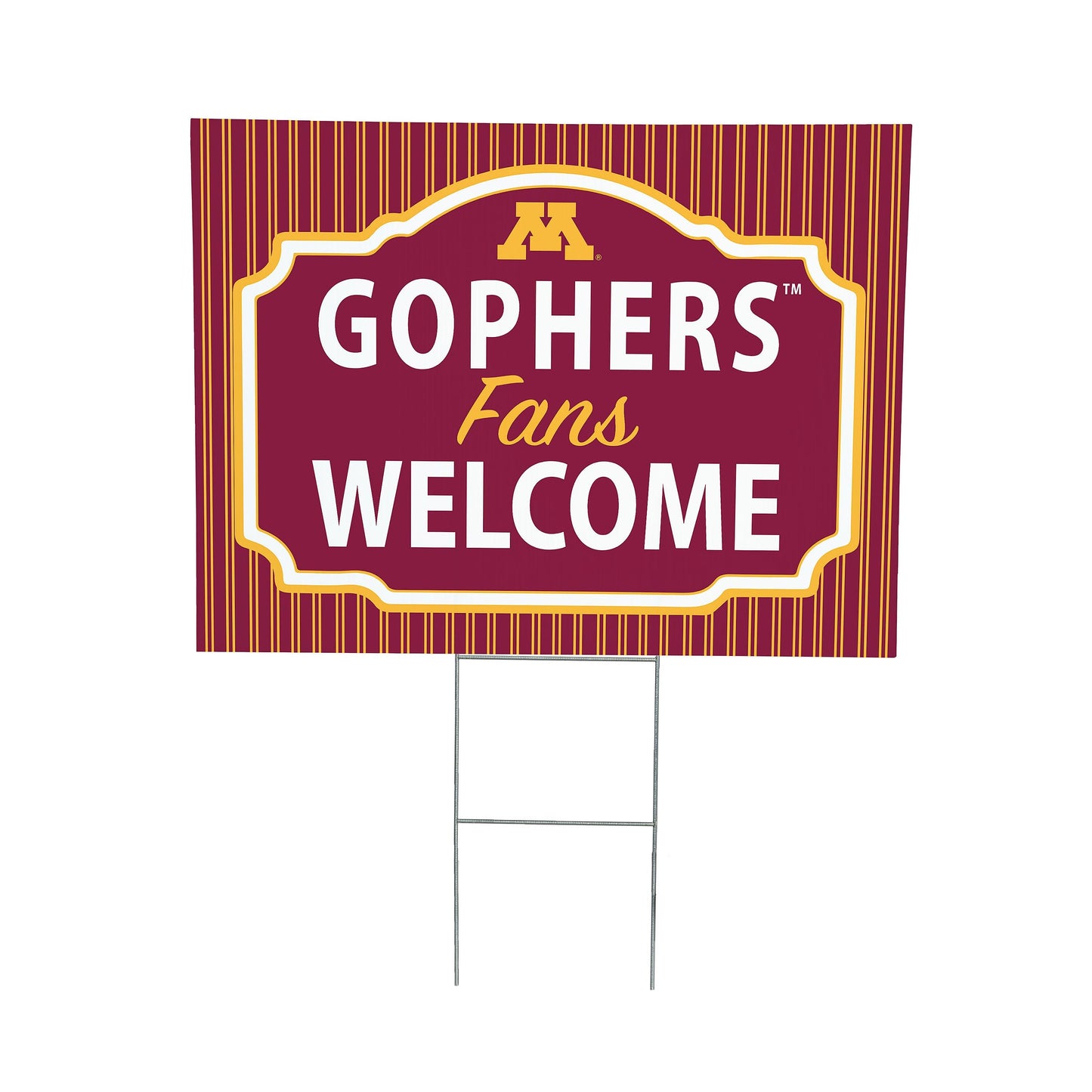 University of Minnesota Coroplast Yard Sign, "Fans Welcome"