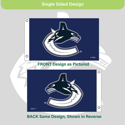 Vancouver Canucks Single Sided Flag w/ 2 Grommets, 3'x5'