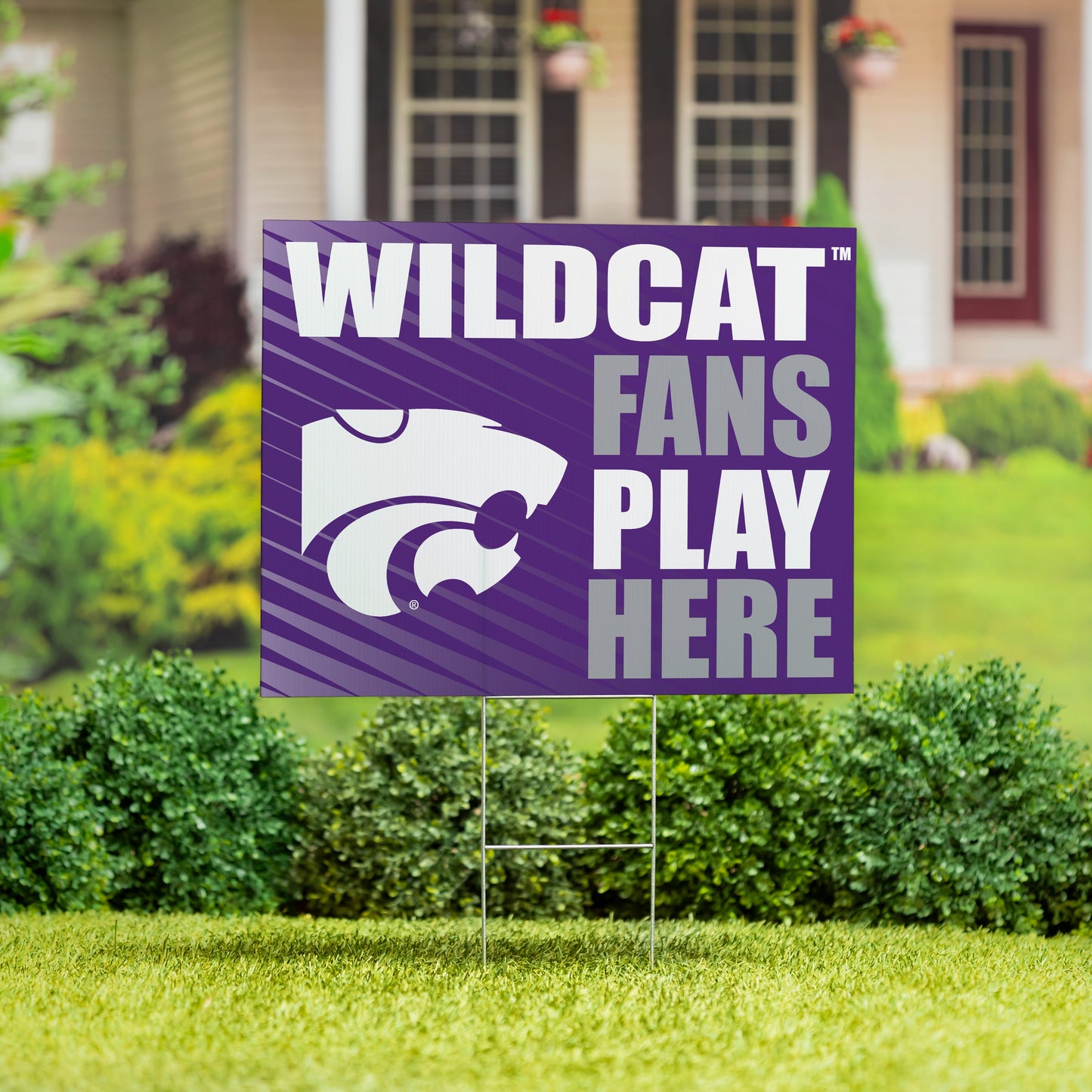 Kansas State University Coroplast Yard Sign "Fans Play Here"