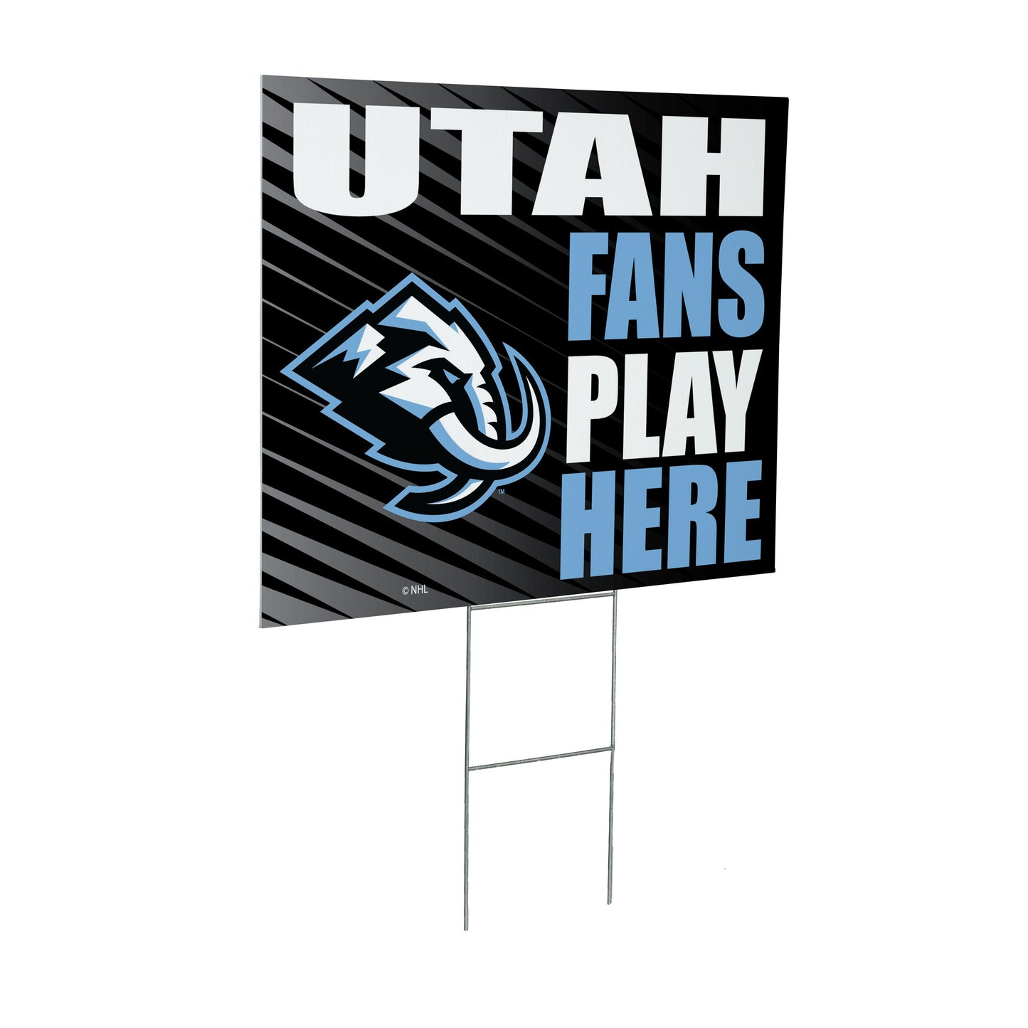 Utah Mammoth Yard Sign "Fans Play Here"
