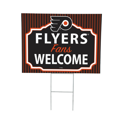 Philadelphia Flyers Coroplast Yard Sign, "Fans Welcome"