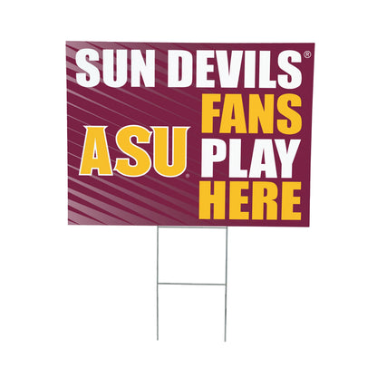 Arizona State University Coroplast Yard Sign "Fans Play Here"