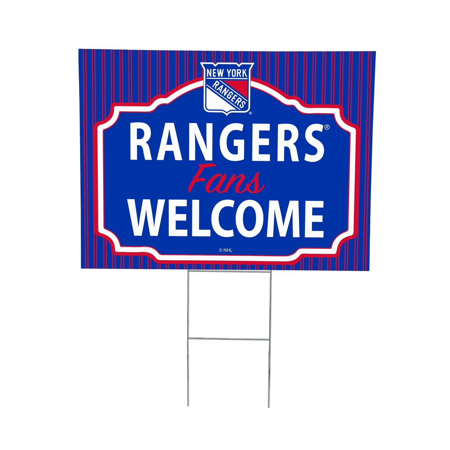 New York Rangers Coroplast Yard Sign, "Fans Welcome"