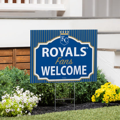 Kansas City Royals Coroplast Yard Sign, "Fans Welcome"