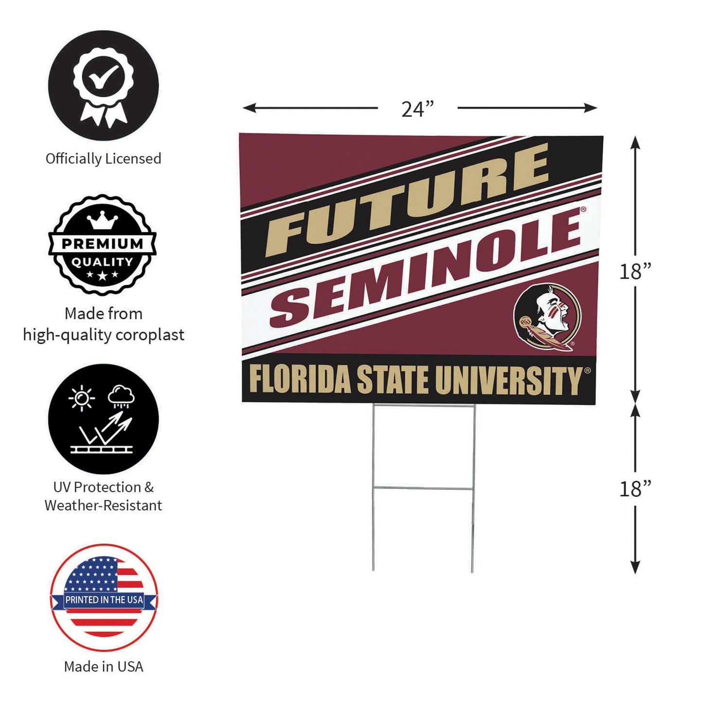 Florida State University Coroplast Yard Sign, Future Student