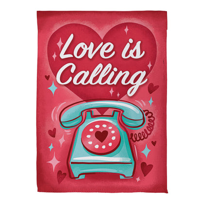 Love Is Calling Suede Garden Flag