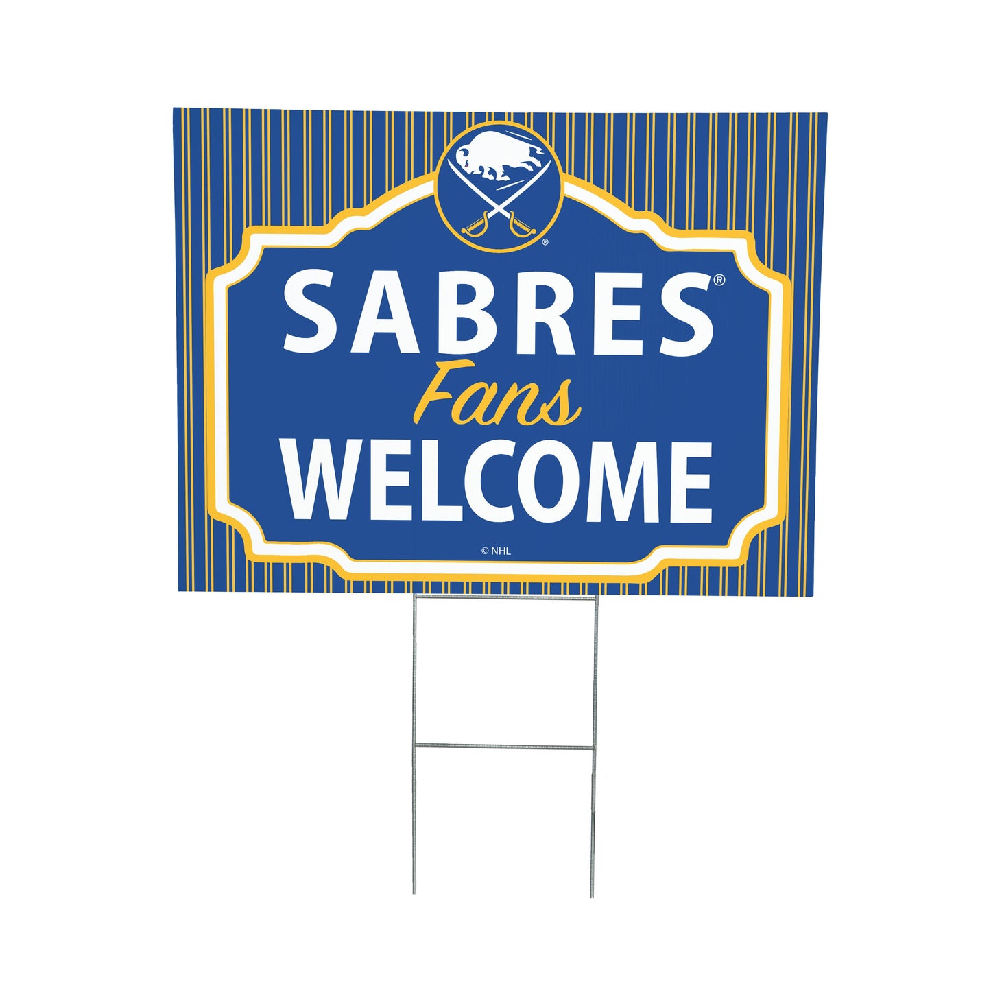 Buffalo Sabres Coroplast Yard Sign, "Fans Welcome"