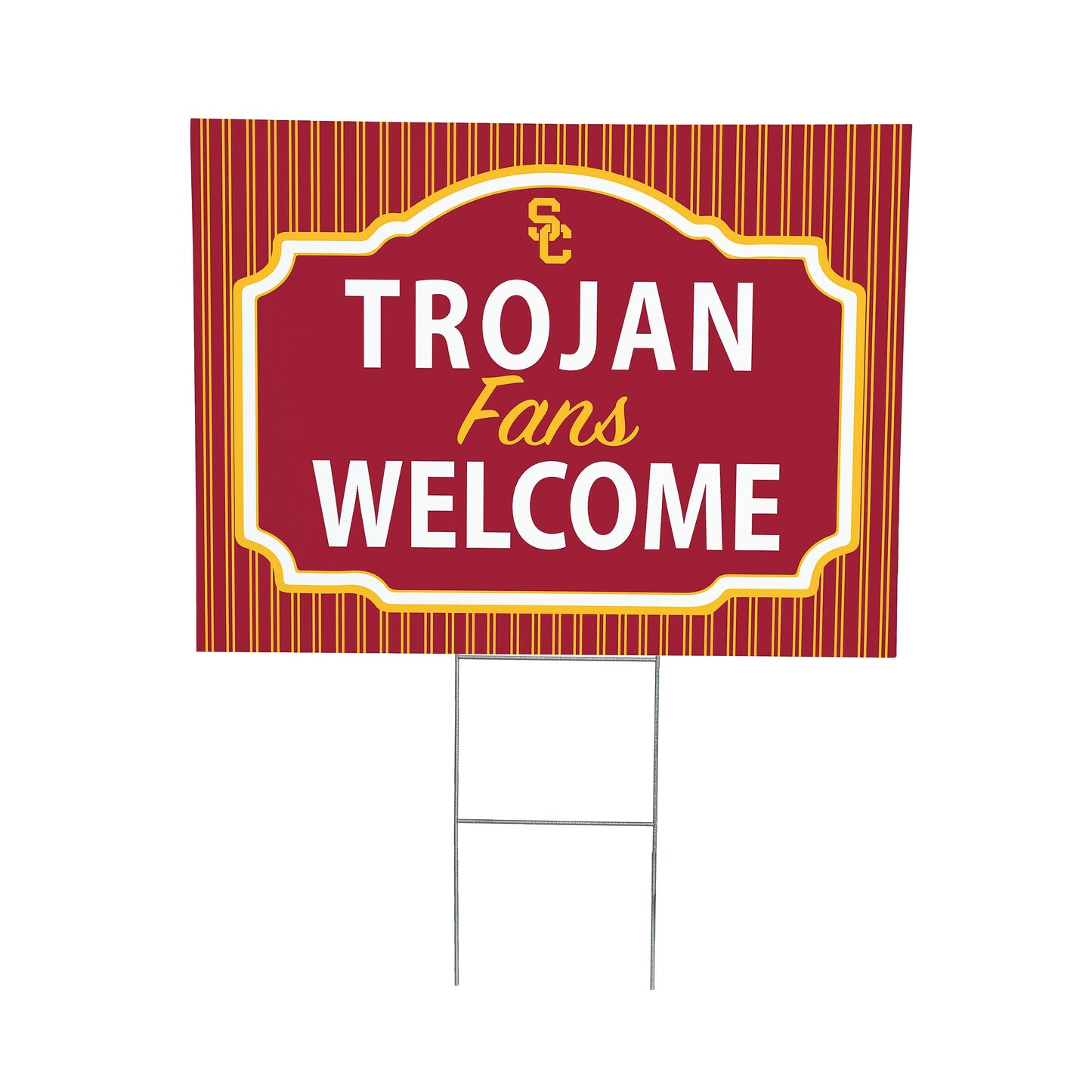 University of Southern California Coroplast Yard Sign, "Fans Welcome"