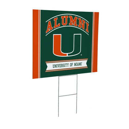 University of Miami Coroplast Yard Sign Alumni