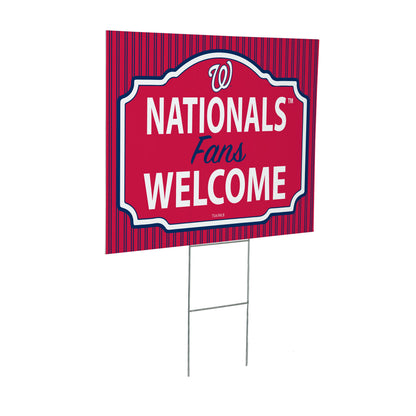 Washington Nationals Coroplast Yard Sign, "Fans Welcome"