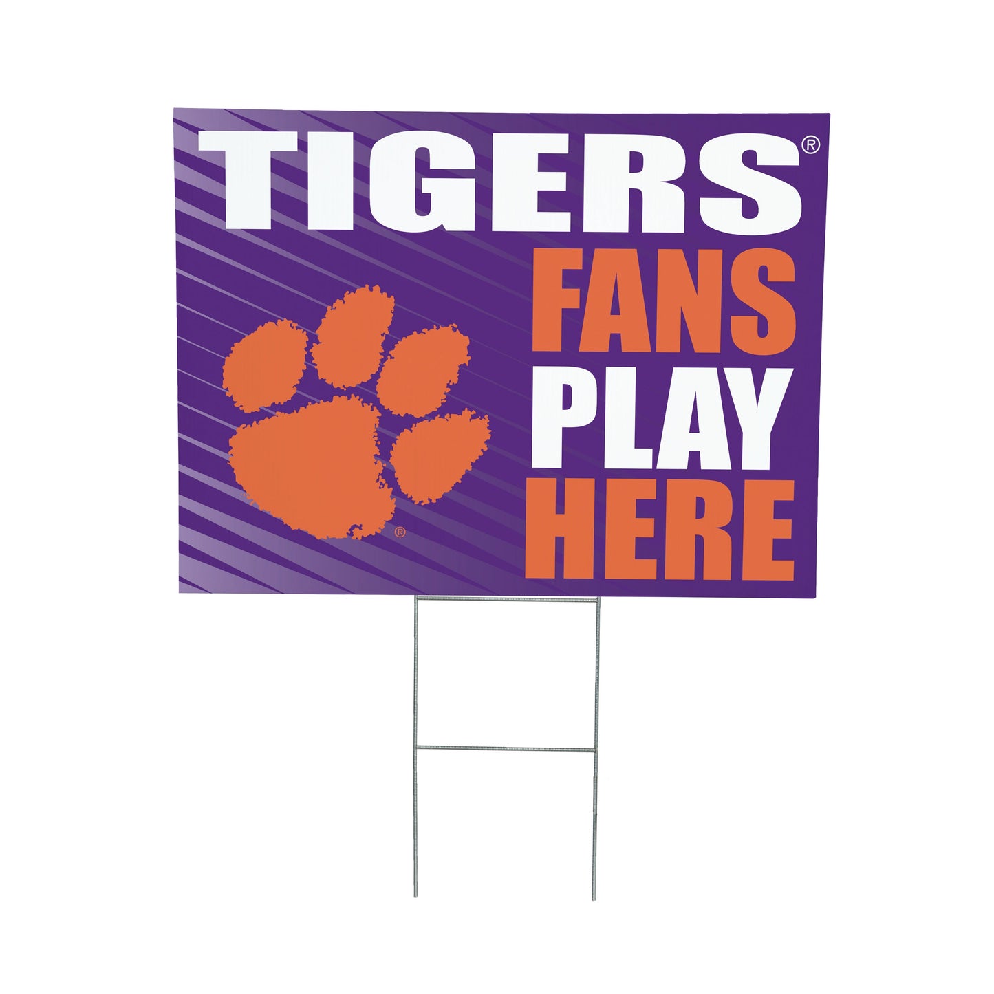 Clemson University Coroplast Yard Sign "Fans Play Here"