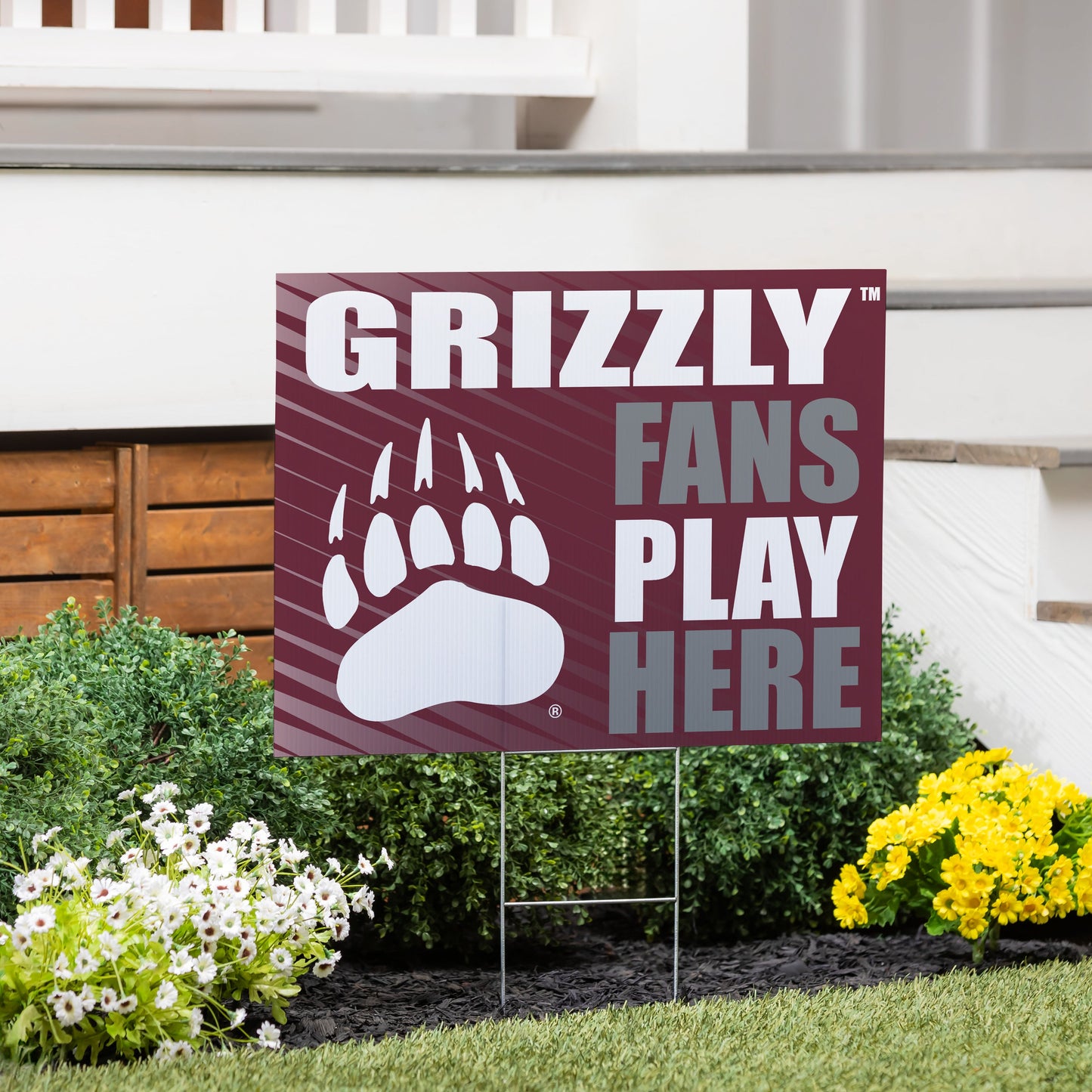 University of Montana Coroplast Yard Sign "Fans Play Here"