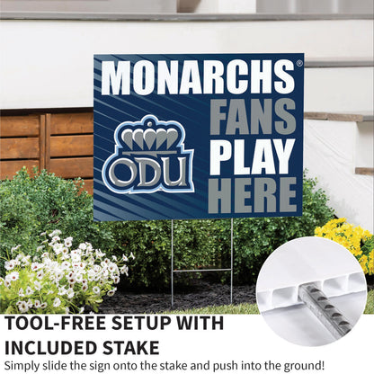 Old Dominion University Coroplast Yard Sign "Fans Play Here"