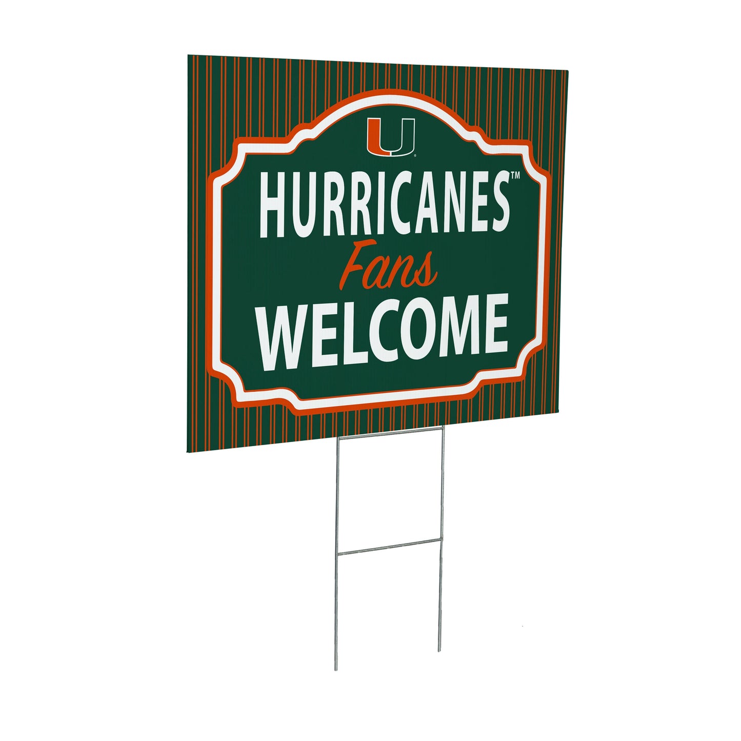 University of Miami Coroplast Yard Sign, "Fans Welcome"