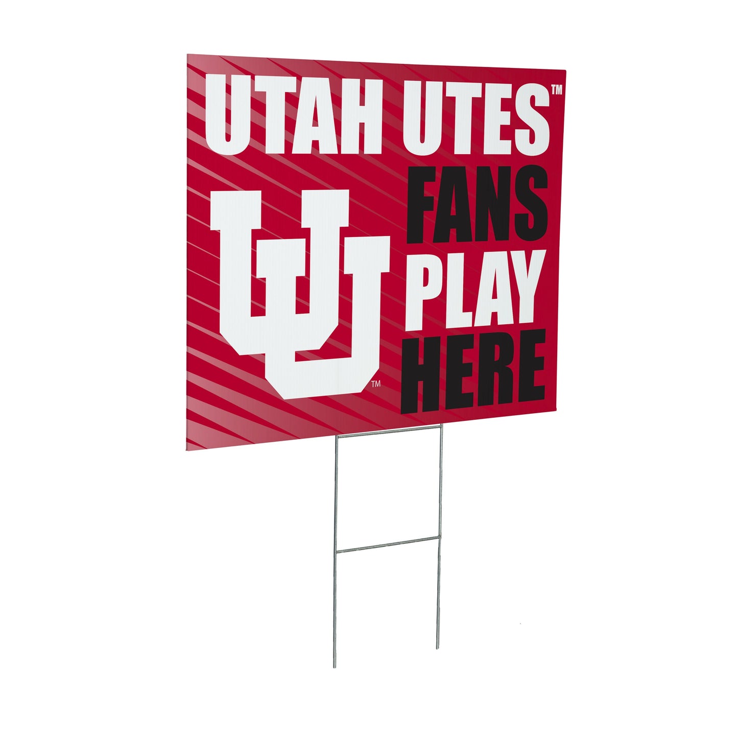 University of Utah Coroplast Yard Sign "Fans Play Here"